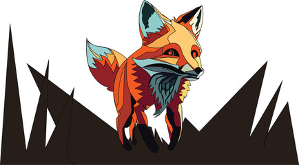 red predator fox SVG, EPS, PNG, JPEG FILES