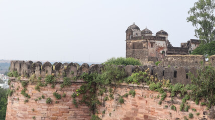Ruin Protection Walls of Dhar Fort, Medieval Period Fort, Dhar, Malwa, Madhya Pradesh, India.