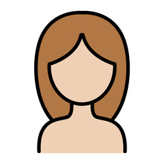 Long hair icon