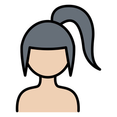 Pony tail icon