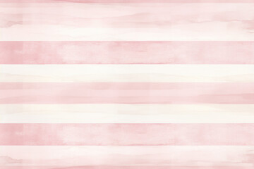Watercolor of light pink wide horizontal lines pattern - obrazy, fototapety, plakaty