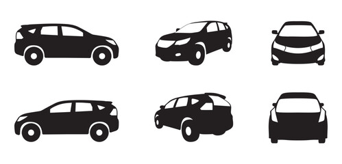 Car icon set isolated on the background. Ready to apply to your design. Vector illustration.