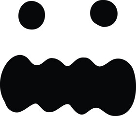 Silhouette Scared Face Mask