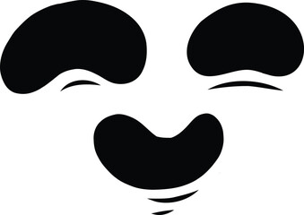 Silhouette Smiley Face Mask