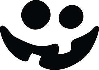 Silhouette Smiley Face Mask