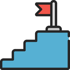 Stairs Flag Icon