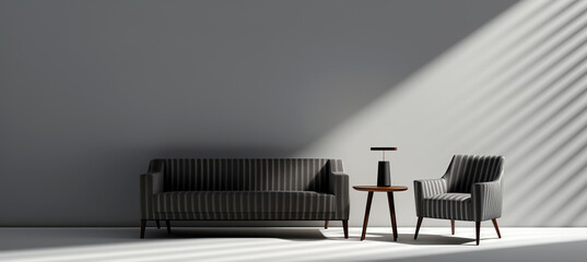 Fototapeta premium modern interior living room with furniture