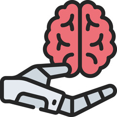 Robot Giving Knowledge Icon