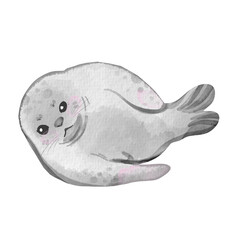 watercolor seal