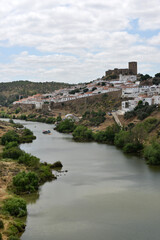 Fototapeta na wymiar view over medieval city of Mertola and Guadiana River in Portugal's Alentejo near the Spanish border