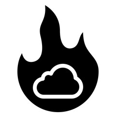 Cloud Fire Icon