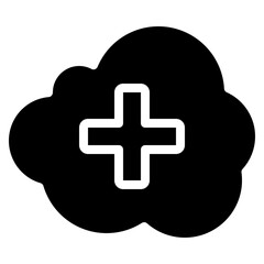 Obraz premium Cloud Medical Health Icon