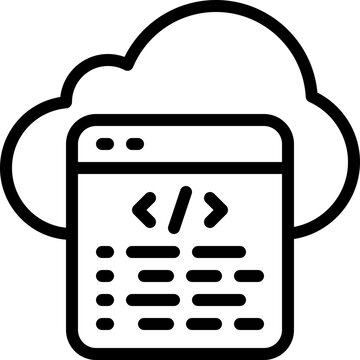 Coding Website Cloud Icon