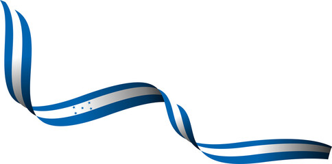 Honduras National Flag in Ribbon Shape