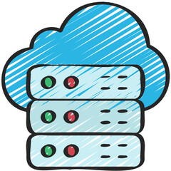 Cloud Servers Icon