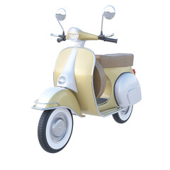 Realistic scooter sidecar on isolated transparency background