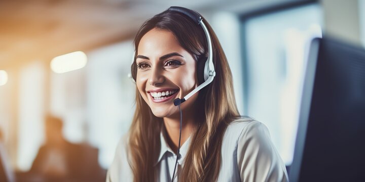 A picture of a person using a headset