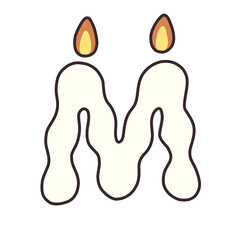 Halloween candle font