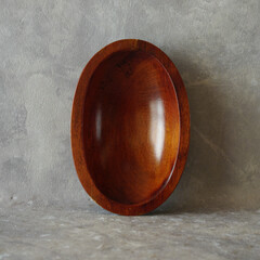 楕円形の木皿　木鉢　木製の食器