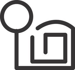 folder icon outline vector 