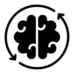 brain glyph icon