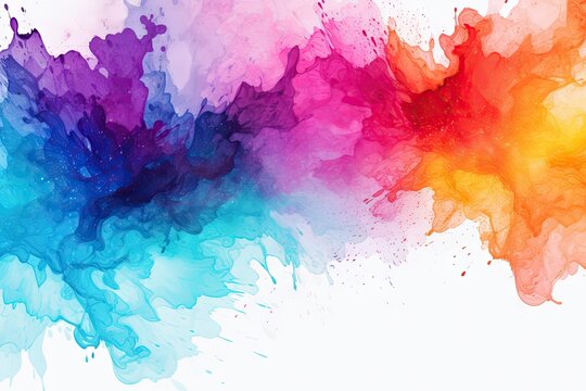 Abstract watercolor background with artistic splashes