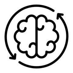brain line icon