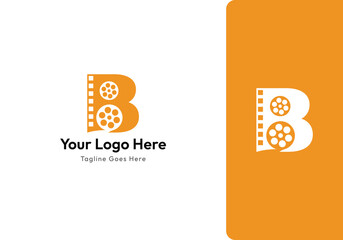 Creative B Camera Logo Design, B Video Camera, Symbol Vector Illustration