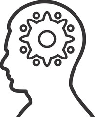 man head icon side view