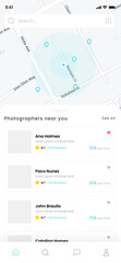 Photographer, artist, photograph Directory and video, Videographer Finder App UI Kit Template