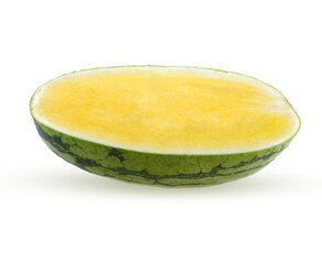 Yellow melon isolated on transparent.