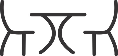 chair and table sign