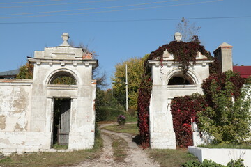 Remains of Barkov's house. Monument of urban planning and architecture in the city of Kasimov,...