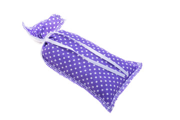 lavender pouch with dry lavender isolated
