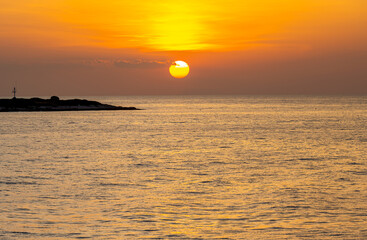 seascape at sunset in Croatia