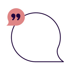 quote box frame line illustration