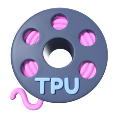 Fototapeta premium TPU Filament Spool 3D Illustration Icon