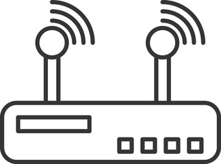 wifi router and signals icon