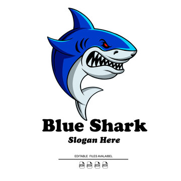 Vector Logo Blue Shark