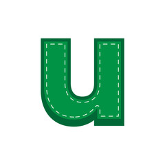 green sewing alphabet