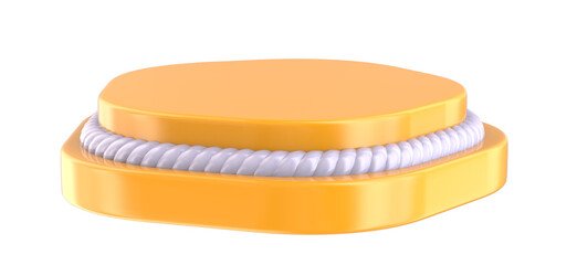 Podium Yellow 3D Render 8