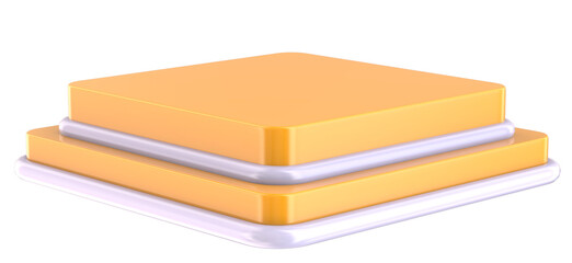 Podium Yellow 3D Render 11