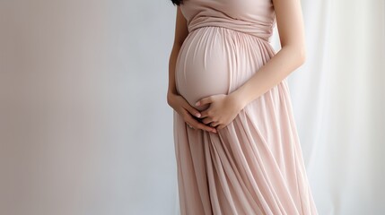 woman pregnant expecting maternity dress mom, ai - obrazy, fototapety, plakaty