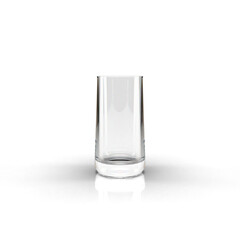 Empty glass on transparent background