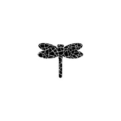 Fototapeta na wymiar Dragonfly logo design isolated on white background
