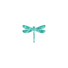 Dragonfly logo design isolated on white background