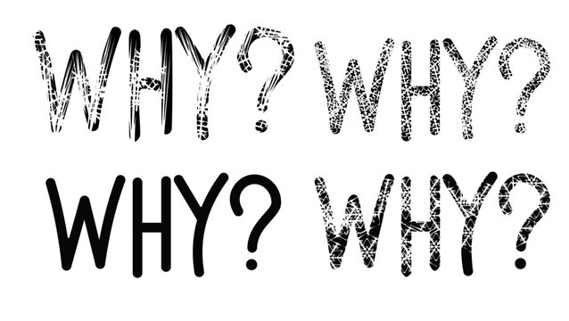 WHY question word Lettering