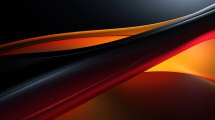 Red and Yellow Abstract Colorful Smoke Desert Wave Pattern in Black Background Wallpaper