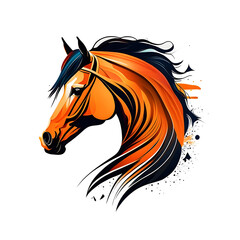 design of horse head : A horse head png image for t shirt design..