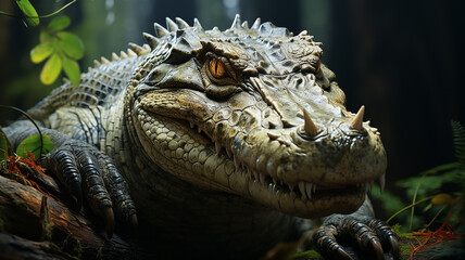 Fototapeta premium close up of a crocodile